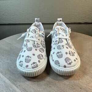 Cupcake Cat Off-White Kids Toddler Size 11 Sneakers Slip On Blowfish New Shoes